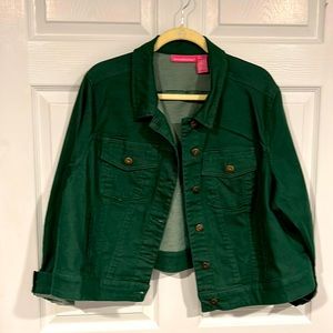 Dark green denim jacket! Women size 20